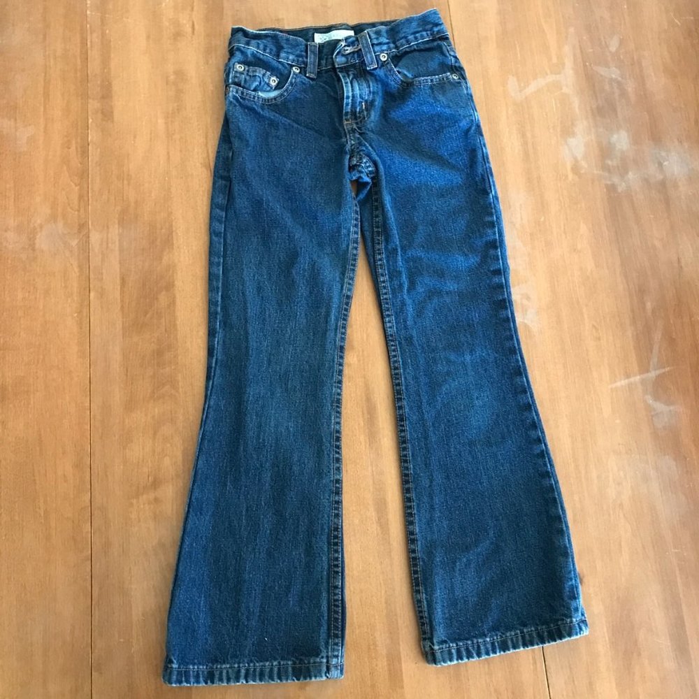 Arizona flare leg blue jeans girls size 7 Slim